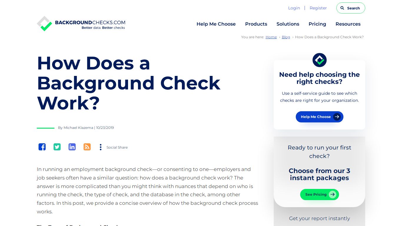 How Does a Background Check Work?