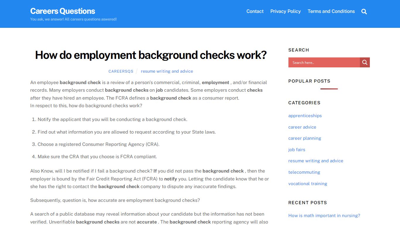 How do employment background checks work? - Careers Questions